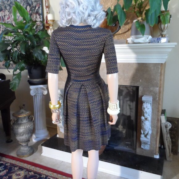 M Missoni Black & Copper Metallic Knit Pleated Dress – IT 42 / US 6 - Picture 13 of 16